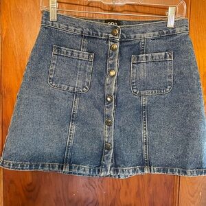 Adorable BDG Button-Up Mini Skirt